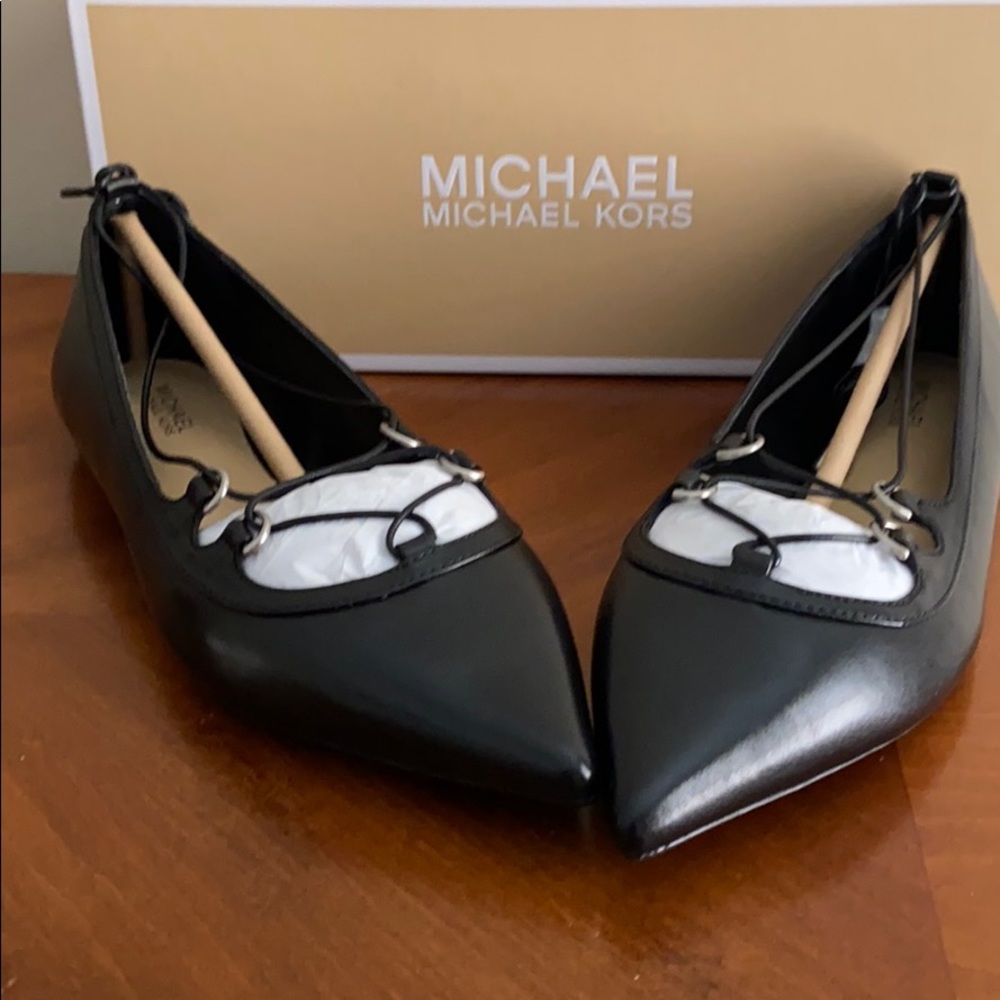 New Micheal Kors flats that strap up the ankle
